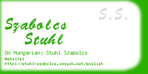 szabolcs stuhl business card